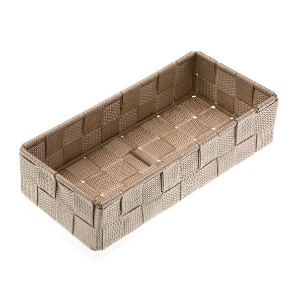 Mehrzweckkorb Nali rechteckig Beige (12 x 6 x 25 cm)