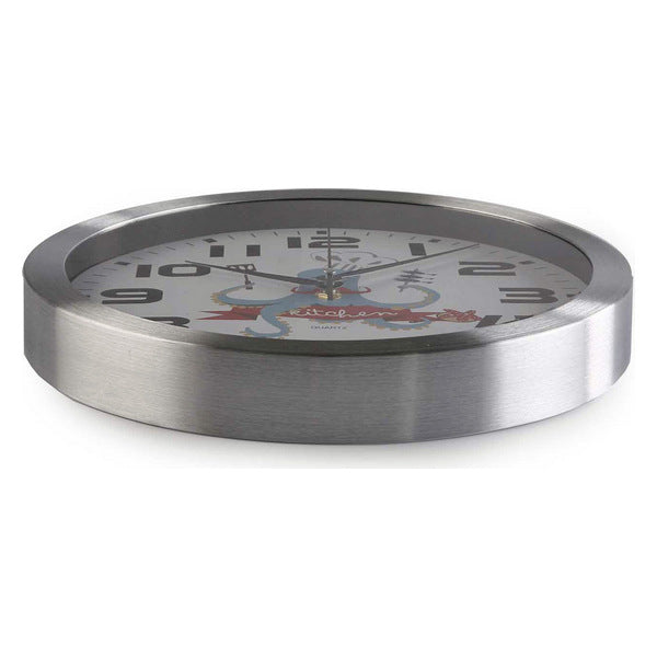 Wanduhr Kunststoff (4 x 30 x 30 cm) Oktopus