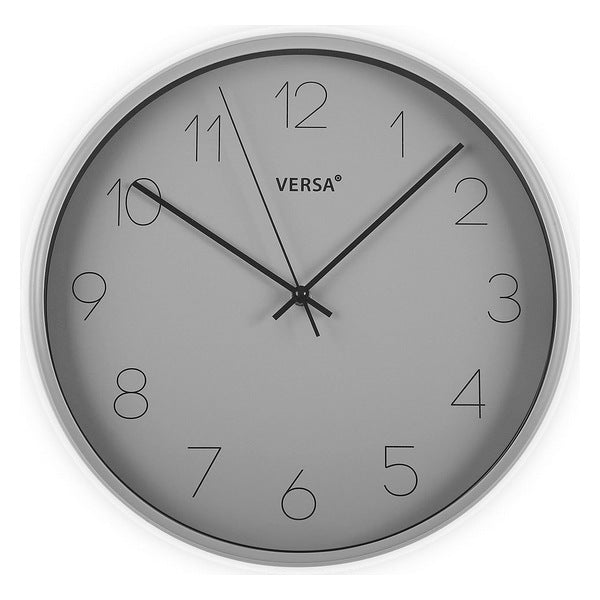 Wanduhr Kunststoff (6,7 x 35,4 x 35,4 cm) Grau