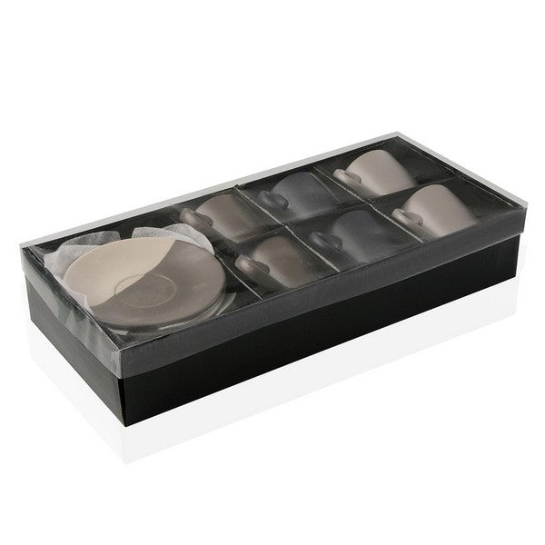 Satz von Kaffeetassen Elene Steingut (6 Stücke)