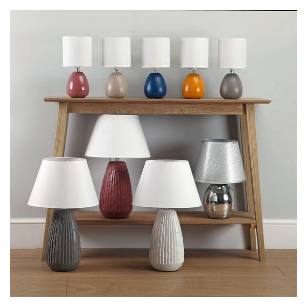 Tischlampe aus Keramik Textil (25 x 35 x 25 cm)