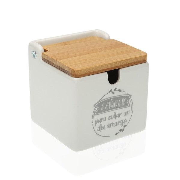 Zuckerdose aus Keramik Bambus