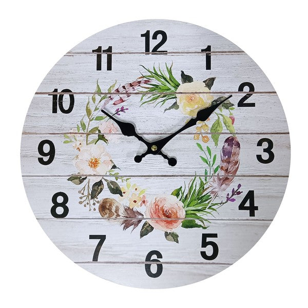 Wanduhr Flow Holz MDF (33,8 x 33,8 x 4 cm)