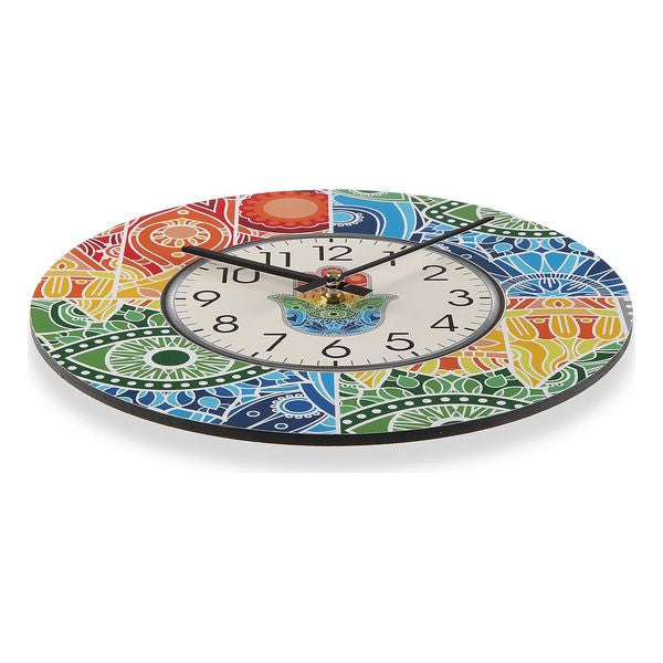 Uhr Hamsa Holz (4 x 29 x 29 cm)