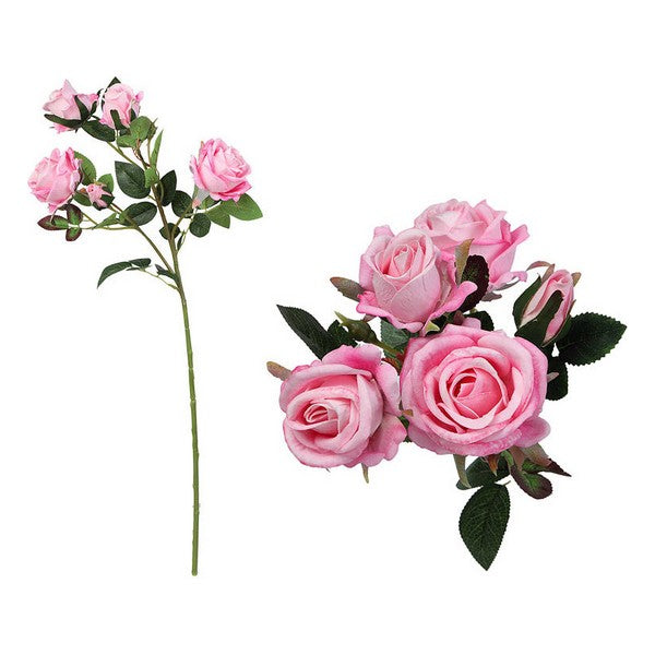 Zweig mit 5 Rosen 113014 Rosa (60 Cm)