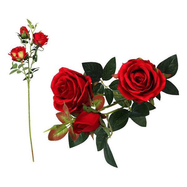 Zweig mit 5 Rosen 113199 Rot (60 Cm)