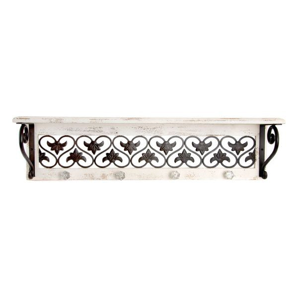 Wandgarderobe Dekodonia Regal Metall Holz MDF (91 x 23 x 18 cm)