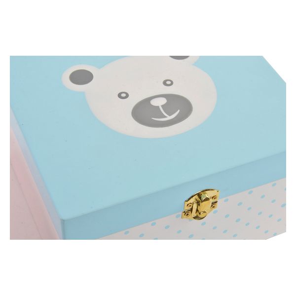 Dekorative Box Dekodonia Holz MDF Bär (2 pcs)