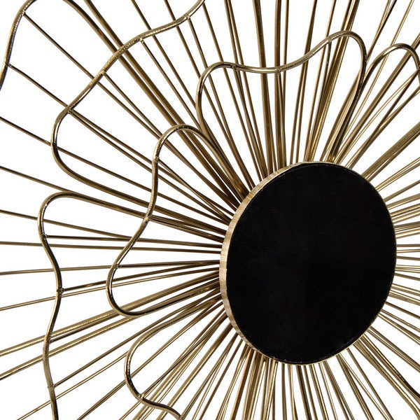 Wanddekoration Dekodonia Blume Metall Kristall Chic