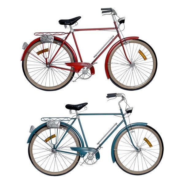 Wanddekoration Dekodonia Fahrrad Metall Vintage (2 pcs) (99 x 5 x 59 cm)
