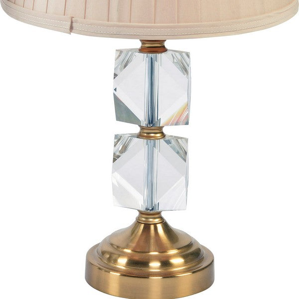 Tischlampe Dekodonia Metall Kristall Traditionell (28 x 48 cm)