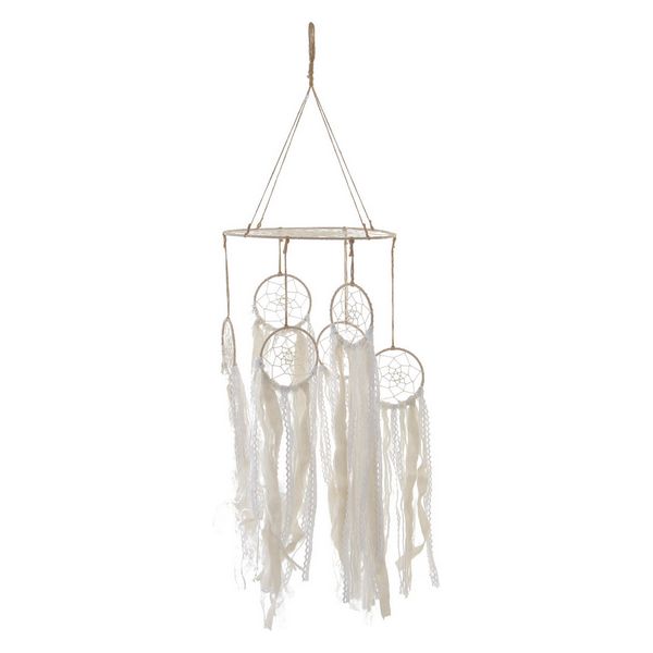 Traumfänger Dekodonia Weiß Polyester (28 x 28 x 80 cm)