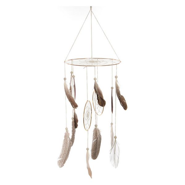 Traumfänger Dekodonia Mit Polyester Golden (25 x 25 x 72 cm)