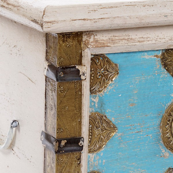 Truhe Dekodonia Messing Mango-Holz (90 x 40 x 45 cm)