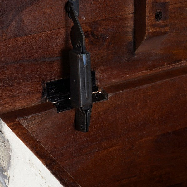 Truhe Dekodonia Messing Mango-Holz (90 x 40 x 45 cm)