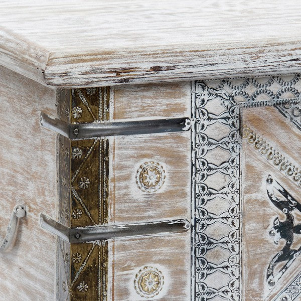 Truhe Dekodonia Indianer Mango-Holz Messing (146 x 40 x 45 cm)