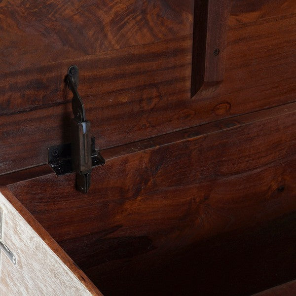 Truhe Dekodonia Indianer Mango-Holz Messing (146 x 40 x 45 cm)