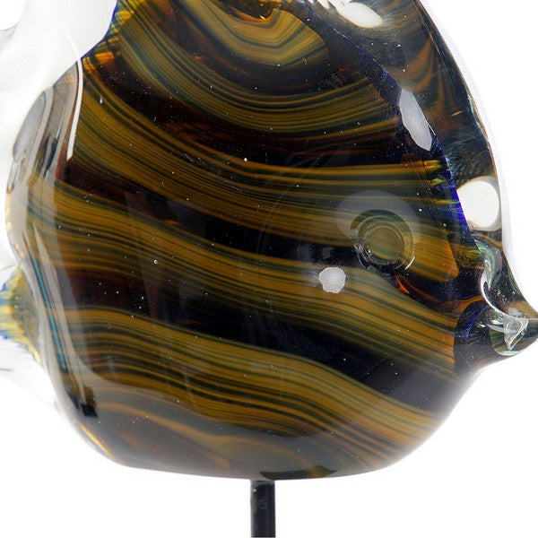 Deko-Figur Dekodonia Metall Kristall Fisch (16 x 7 x 34 cm)