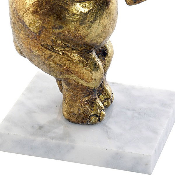 Deko-Figur Dekodonia Elefant Metall Harz Marmor (10 x 8 x 26 cm)