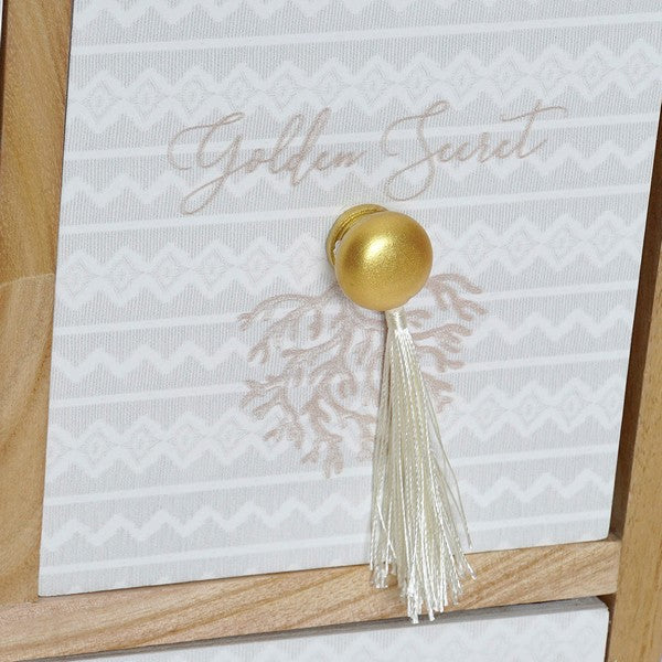 Rollcontainer Dekodonia Golden 19 Paulonia-Holz (60 x 26 x 94 cm)