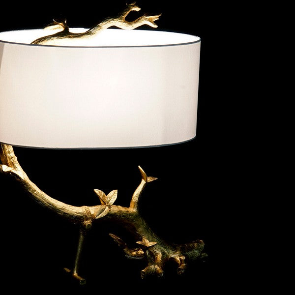 Tischlampe Dekodonia Leinen Metall Harz Orientalisch (58 x 25 x 61 cm)