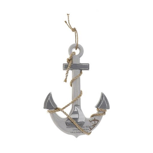 Wanddekoration Dekodonia Holz Schnur Anker