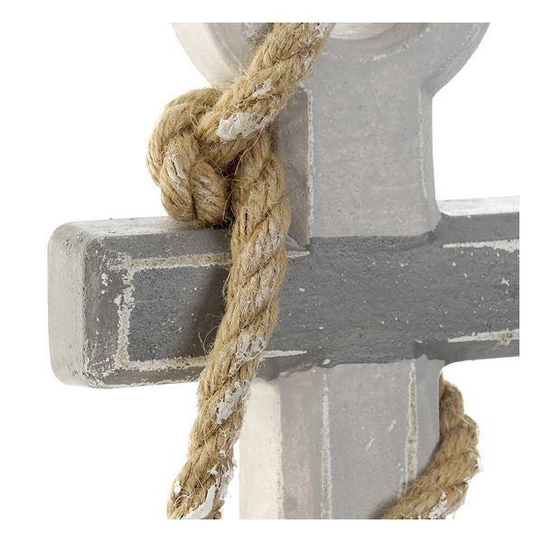 Wanddekoration Dekodonia Holz Schnur Anker