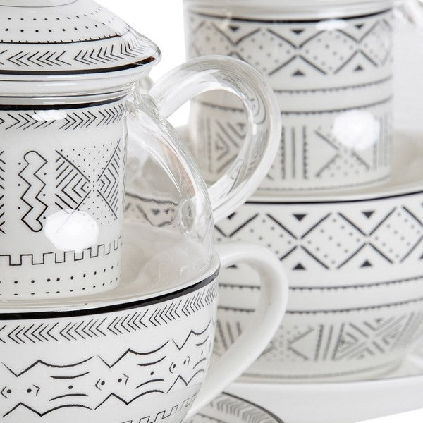 Teekannenspiel Dekodonia Kristall Porzellan Afrikaner (250 ml) (2 pcs)