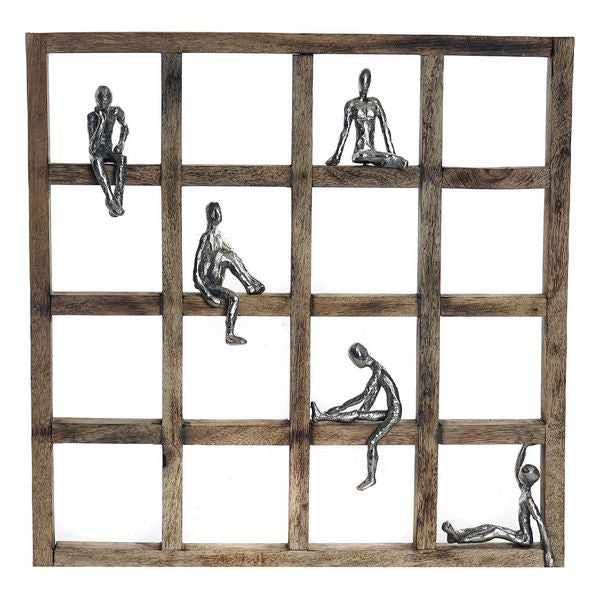 Wanddekoration Dekodonia Aluminium Mango-Holz