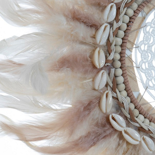 Dekoration zum Aufhängen Dekodonia Feder Muscheln (40 x 2 x 40 cm)