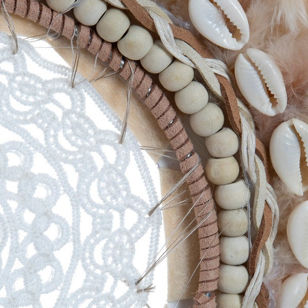 Dekoration zum Aufhängen Dekodonia Feder Muscheln (40 x 2 x 40 cm)