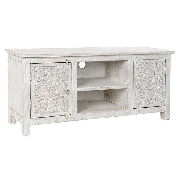 TV-Möbel Dekodonia Altamira Flower Grau Mango-Holz (140 x 40 x 60 cm)