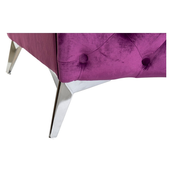 Sofa Dekodonia Capitone Samt Polyester Chic (213 x 87 x 79 cm)