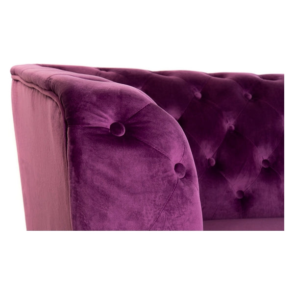 Sofa Dekodonia Capitone Samt Polyester Chic (213 x 87 x 79 cm)
