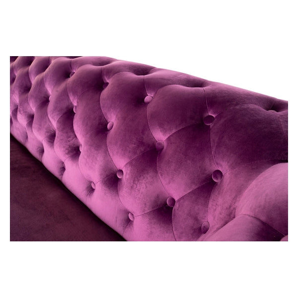 Sofa Dekodonia Capitone Samt Polyester Chic (213 x 87 x 79 cm)