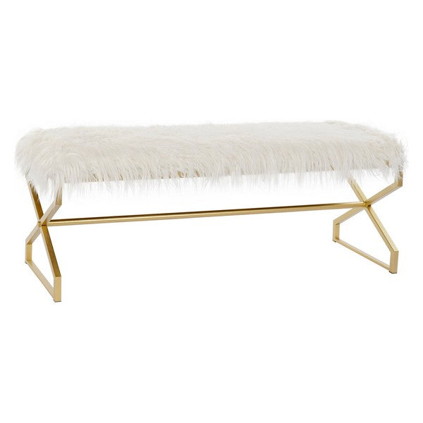 Barhocker Dekodonia Mit Haar Polyester Metall (120 x 40 x 45 cm)