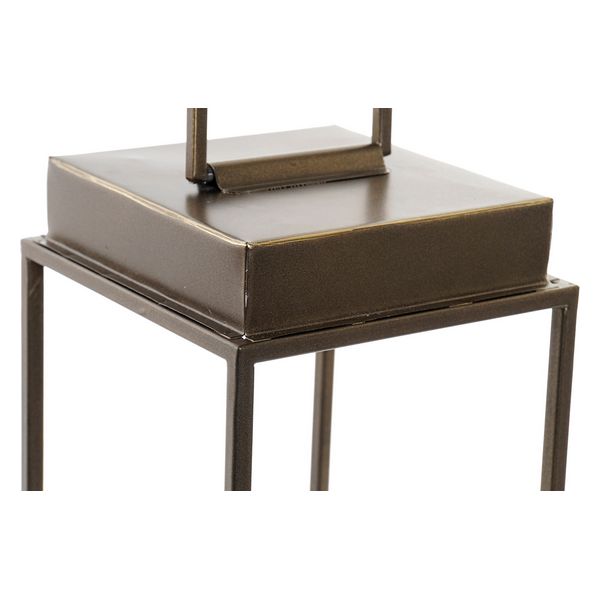 Kerzenschale Dekodonia Globetrotter Metall Kristall (14 x 14 x 49 cm)