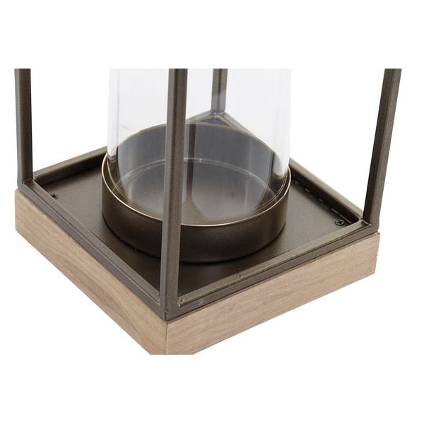 Kerzenschale Dekodonia Globetrotter Metall Kristall (14 x 14 x 49 cm)