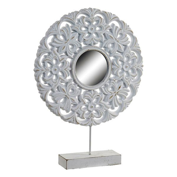 Dekoration Dekodonia Weiß Ethnisch Spiegel Holz MDF (30 x 6 x 40 cm)