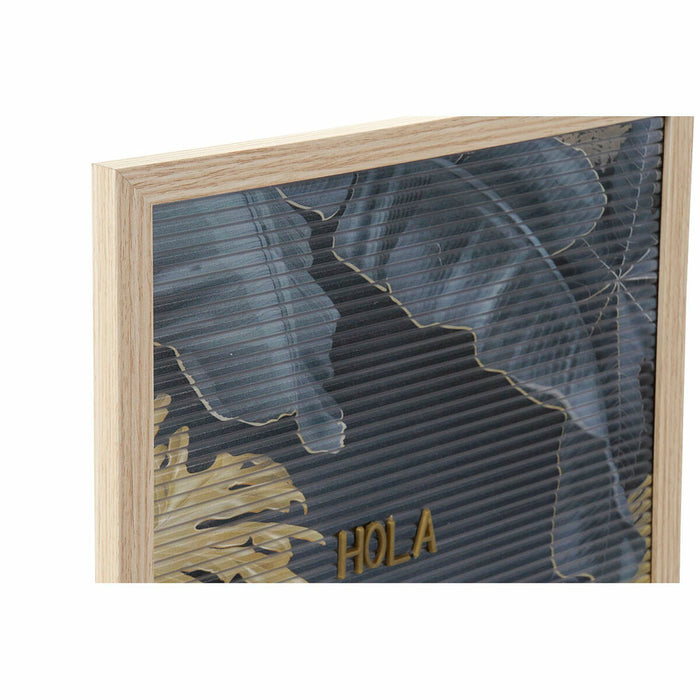 Wanddekoration DKD Home Decor Tropical PP (Polypropylen) (2 pcs) (30 x 1.5 x 45 cm)