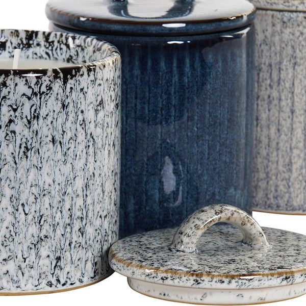 Duftkerze Dekodonia aus Keramik mit Deckel (3 pcs) (9 x 9 x 11 cm)