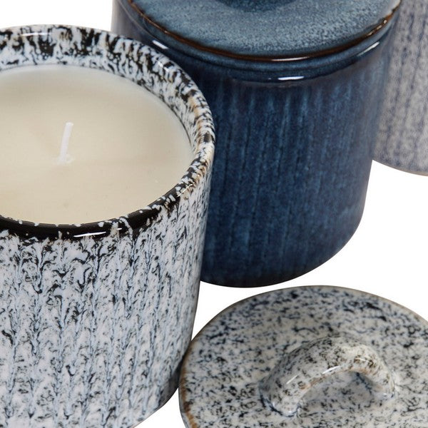 Duftkerze Dekodonia aus Keramik mit Deckel (3 pcs) (9 x 9 x 11 cm)