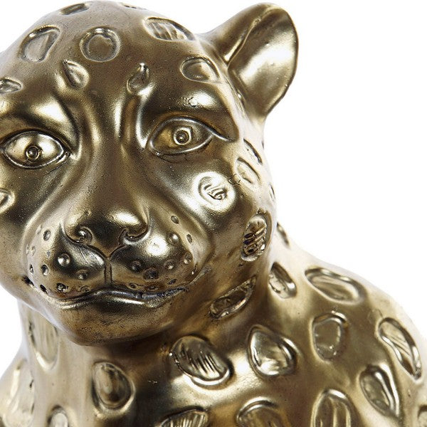 Skulptur Dekodonia Leopard Golden Harz (59 x 21 x 20 cm)