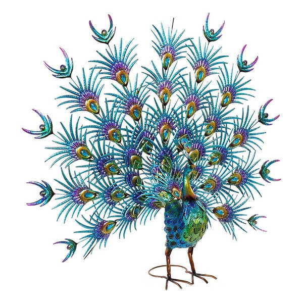 Deko-Figur Dekodonia Pfau Metall Glanzfinish (118 x 29 x 102 cm)