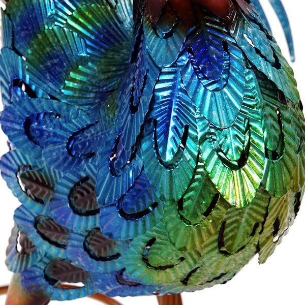 Deko-Figur Dekodonia Pfau Metall Glanzfinish (118 x 29 x 102 cm)