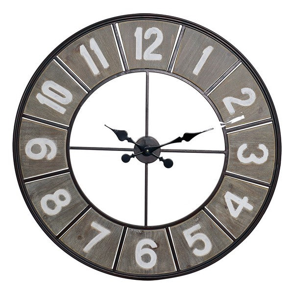 Wanduhr Dekodonia Metall Holz MDF (80 x 4 x 80 cm)
