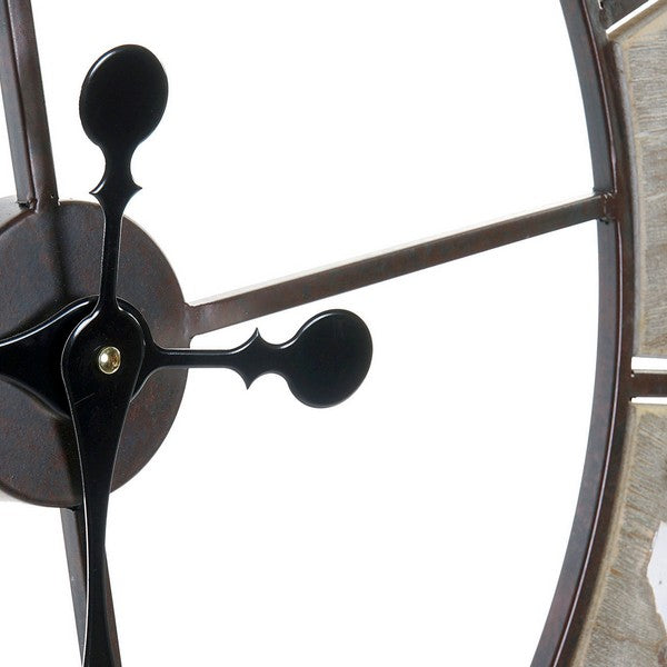 Wanduhr Dekodonia Metall Holz MDF (80 x 4 x 80 cm)