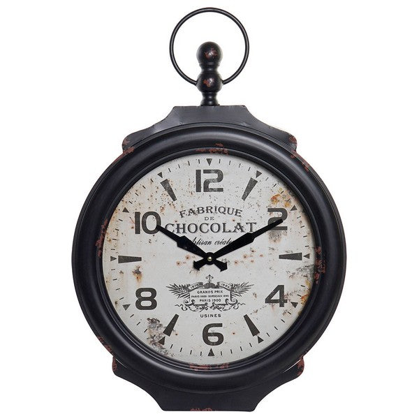 Wanduhr Dekodonia Chocolat Schwarz Metall (46 x 5 x 68 cm)