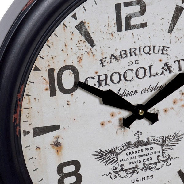Wanduhr Dekodonia Chocolat Schwarz Metall (46 x 5 x 68 cm)