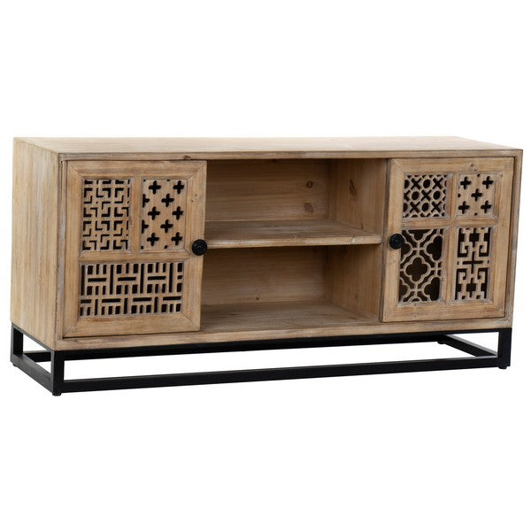 TV-Möbel Dekodonia Braun Holz Metall (120 x 35 x 55 cm)